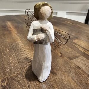 Willow Tree Gold and White Minimalist Sculpture